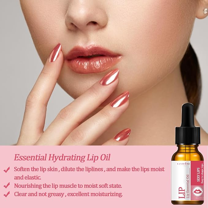 Hydrating Lip Oil, Plumping Lip Gloss,Lip Essential Oil,Lips Care,10Ml