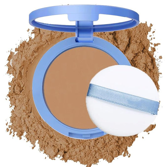 Oil Control Face Pressed Powder,Matte Smooth Flawless Setting 0.35Oz