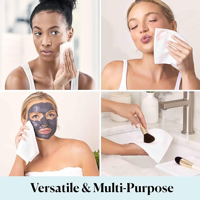 Sky Organics - Gentle Clean Face Towels (2-Pack) - 100 XL Single-Use Face Wipes - Ultra Soft & Dual Textured - Disposable Towel - Makeup Remover Wipes - Cruelty Free - Skin Care Tools - Self Care