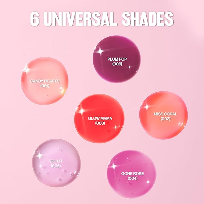 Revlon Super Lustrous Glimmer Lip Oil, Moisturizing & Tinted, Shiny Finish, Made with Plant-Based Squalane, 004 Gone Rose, 0.13 fl oz