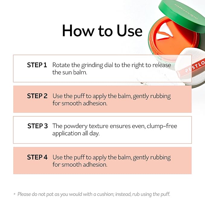 PESTLO Saferecipe No Sebum Grinding Sun Pact SPF 50+, PA+++ 0.63oz/ 18g- Grinding Dial Compact, Solid Cushion to a Soft Powdery Sunscreen, Sebum Control, Non-Irritating, Hypoallergenic Sun Pact