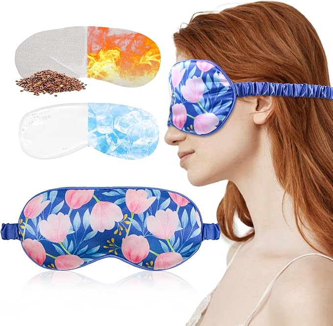 Heated cold eye mask silky