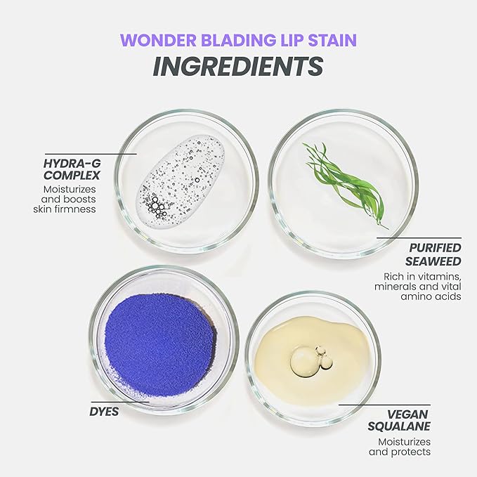 Wonderskin Wonder Blading Lip Stain Peel Off and Reveal Kit - Long Lasting, Waterproof Brown Lip Tint, Transfer Proof Natural Makeup Stain Kit (Hush)