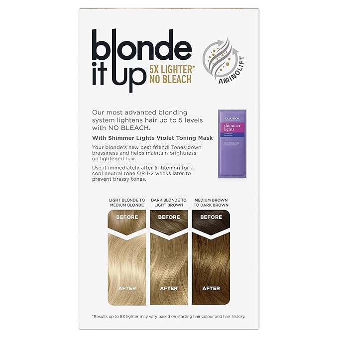 Clairol Blonde It Up Permanent Hair Dye, Platinum Blonde Hair Color, Pack of 1