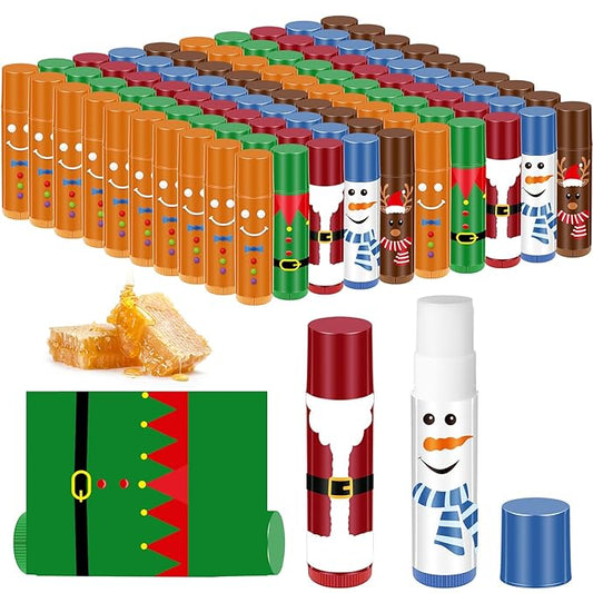 100 Pcs Christmas Lip Balm Lip