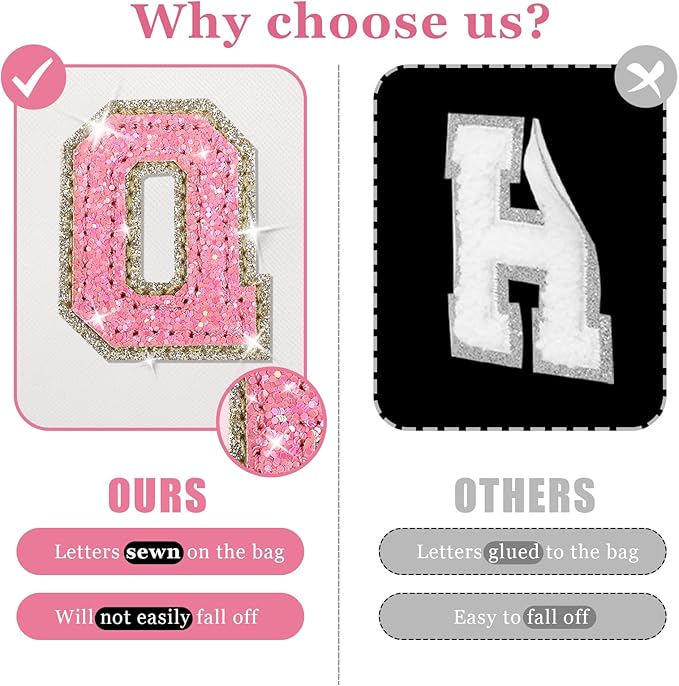 Personalized initial letter makeup bag,