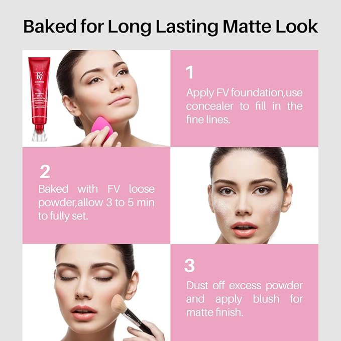 FV Translucent Loose Face Powder, Long Lasting & 0.35oz