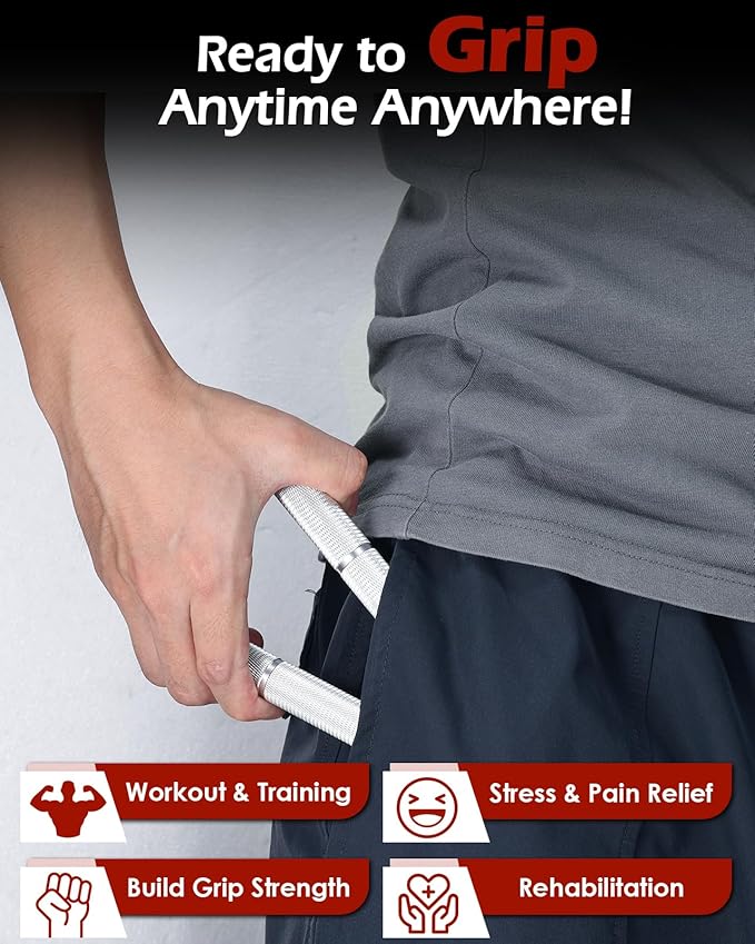 Grip Strength Trainer 6 Pack (50-350LB), No