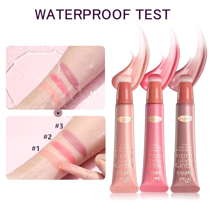 Liquid Blush Beauty Wand Matte Cream Blush Stick Plum Wine)