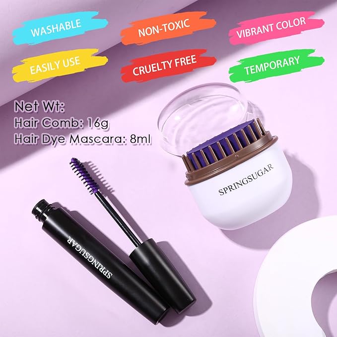 Purple Temporary Hair Chalk Color