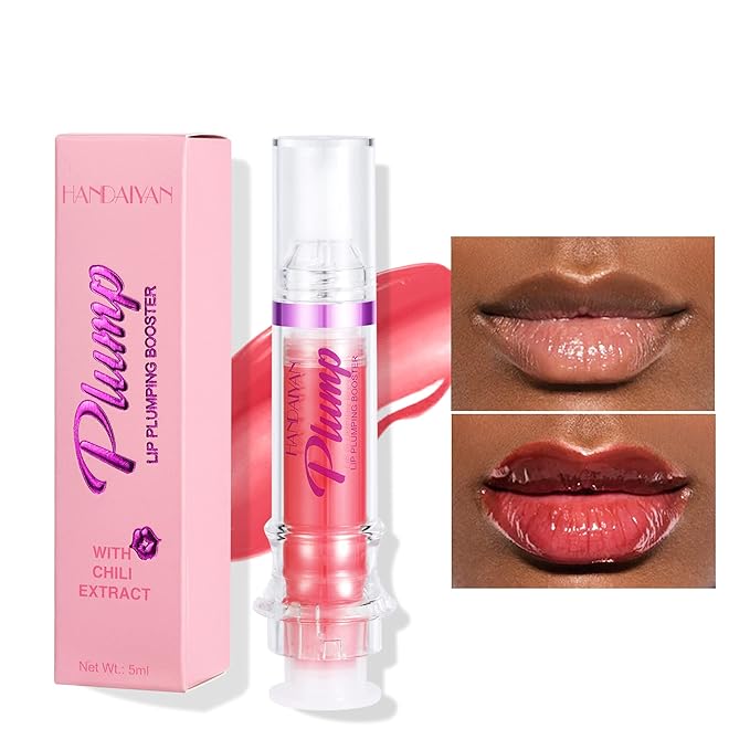 Plumping Lip Oil With Chili Extract - Fuller Lips Instantly! Ultra-Hydrating & Nourishing, Glossy Finish Lip Glow Oil, Lip Plumping Booster Plump, Smooth, and Define Your Lips Naturally (04)