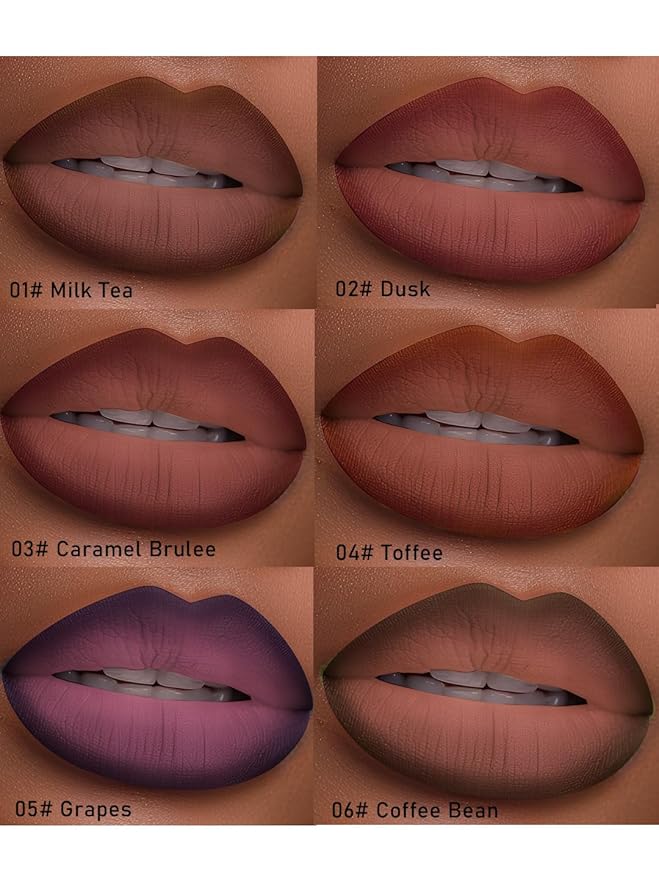 2-in-1 Gradient Lip Liner and Lipstick Lip Combo Set - Achieve Flawless Contour and Gradual Ombre Effect with Easy-to-Use Crayon Form and Cone Tip (08# Dark, 1 Count (Pack of 1))