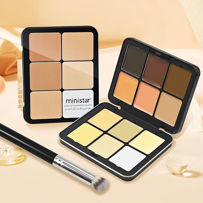 12 Colors Cream [Contour+Concealer] Makeup Palette for Cheeks