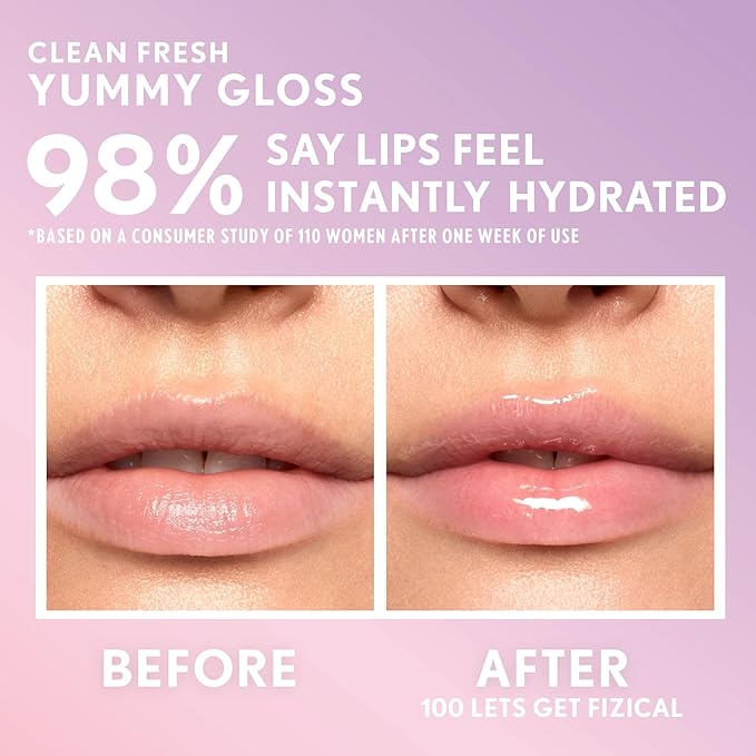 COVERGIRL Clean Fresh Yummy Lip Gloss, Sheer, Natural Scents, Vegan Formula - Letâ€™s Get Fizzical