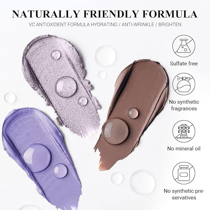 3PCS Eyeshadow Stick Sets,Pro Longwear Cream Eye Shadow Sticks Pencil Crayon,Eye Brightener Stick-Lilac Love