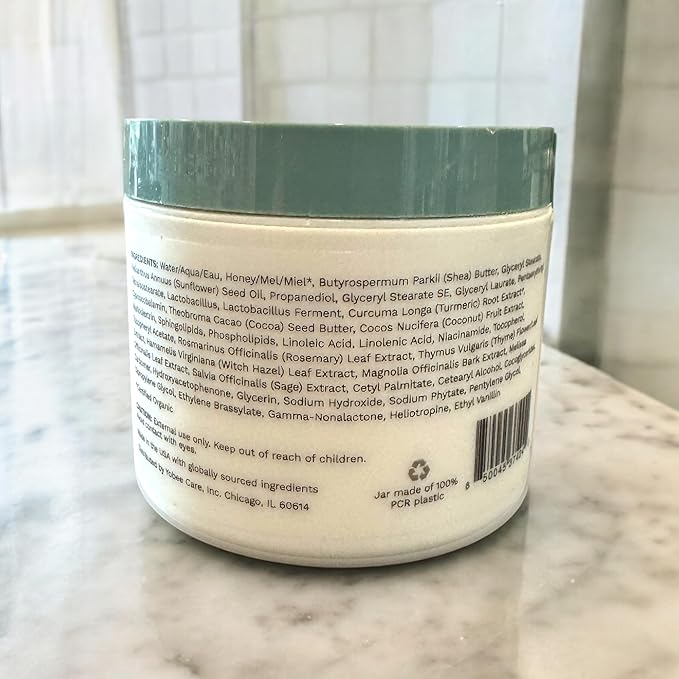 Yobee Body & Face Moisturizing Cream for Dry, Sensitive Skin | Probiotic extracts, Honey, Turmeric, Vitamin B12, Ceramides, Shea Butter | Fragrance Free | For Kids & Adults (1)