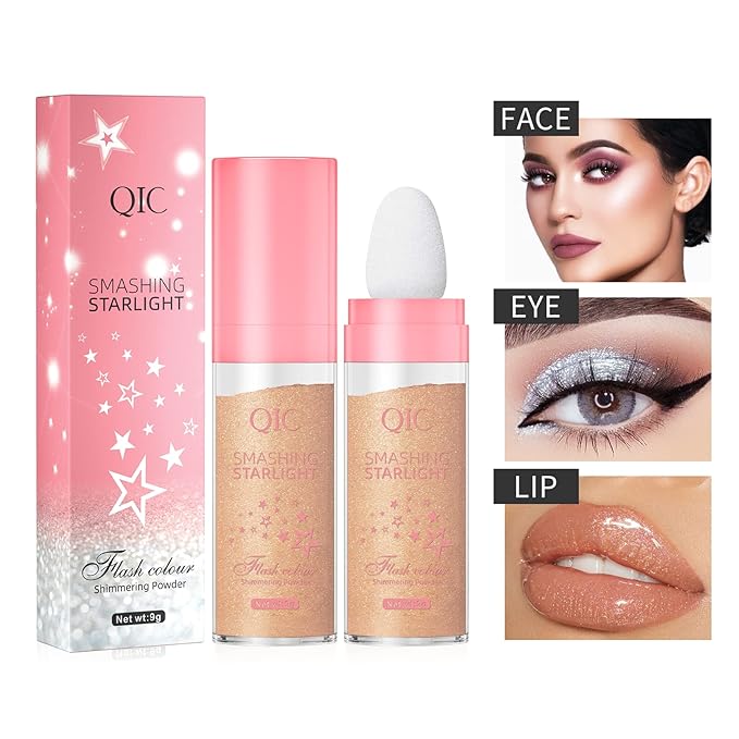 3 Colors Polvo De Hadas Highlighter Powder Stick Body Glow