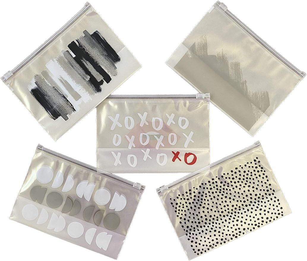 Makeup And Accessory Bags, Contain The Clutter, Use in Gym, Airport, Poolside, Desk, Date Night, Brushes, Lotion (15 Designs Bags) (Chic Collection)