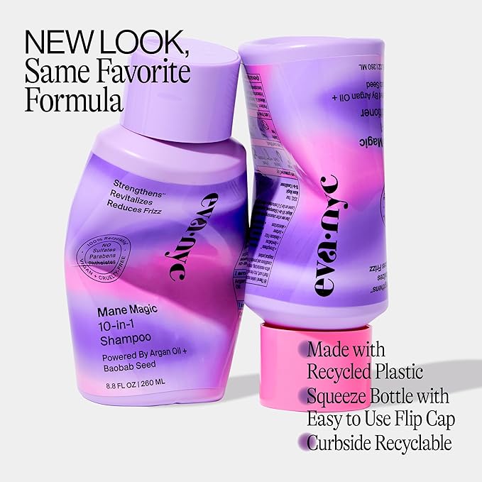 Eva NYC Mane Magic 10-in-1 Hair Conditioner, Sulfate Free Conditioner for Soft and Smooth Locks, Strengthening Conditioner for Dry Hair and All Hair Types, GMO-Free Hair Products, 8.8 fl oz
