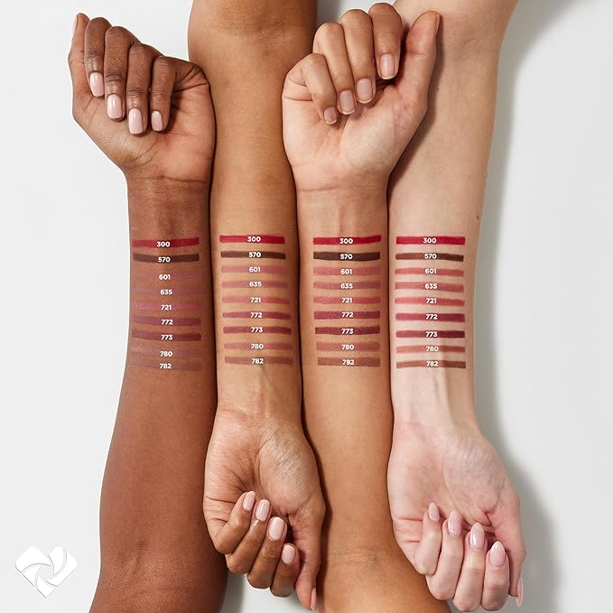 L'Oreal Paris Colour Riche Lip Liner Pencil, Creamy Pencil with Omega 3 and Vitamin E, 570 Worth It Intense, Brown Lip Liner, 0.01 Oz