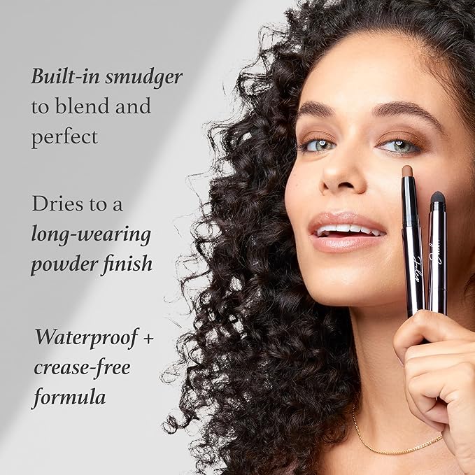 Julep Eyeshadow 101 Cream-to-Powder Waterproof Shadow Stick – Smoky Amethyst Shimmer – Long-Lasting, Crease-Proof, Rich Purple Shimmer Cream Eyeshadow with Built-in Smudger