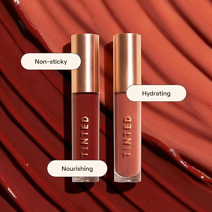 Live Tinted Huegloss High-Shine Lip Gloss - Hydrating, Non-Sticky, Moisturizing Lip Gloss with Hyaluronic Acid, Coconut Oil, and Shea Butter For a Soft Barrier & Seals in Moisture - Warm Spice