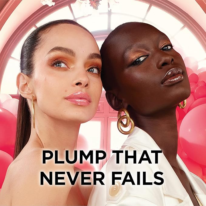 L'Oreal Paris Infallible Pro Gloss Plump Lip Gloss with Hyaluronic Acid, Long Lasting Plumping Shine, Lips Look Instantly Fuller and More Plump, Blossom, 0.21 fl. oz.