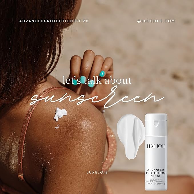 LuxeJoie Advanced Protection SPF 30 with Z-Cote UVA & UVB Protection Sunscreen with Zinc Oxide 3.3 Oz