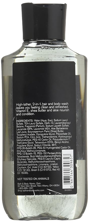 Bath & Body Works, Signature Collection 2-in-1 Hair + Body Wash, Noir For Men, 10 Ounce