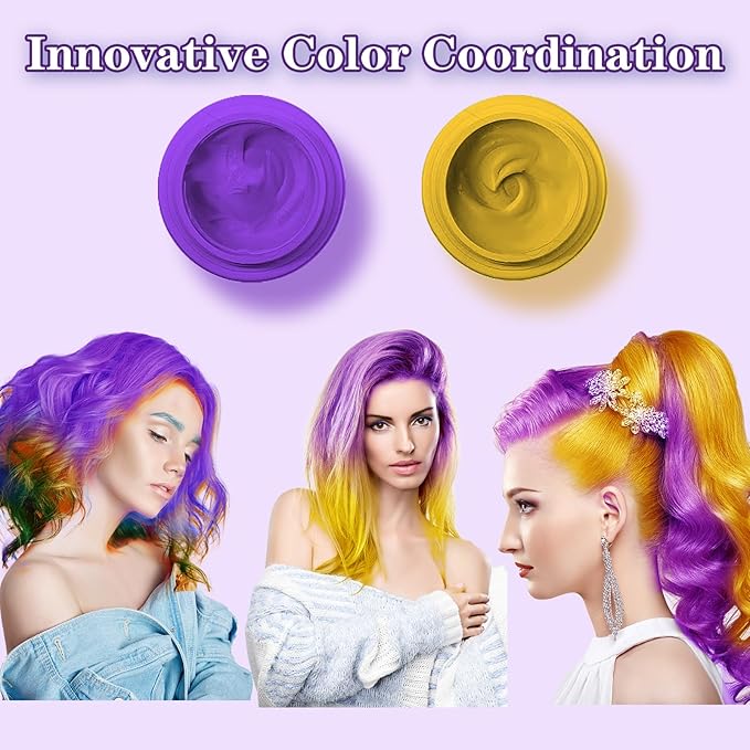 Purple Hair Color Wax, Temporary
