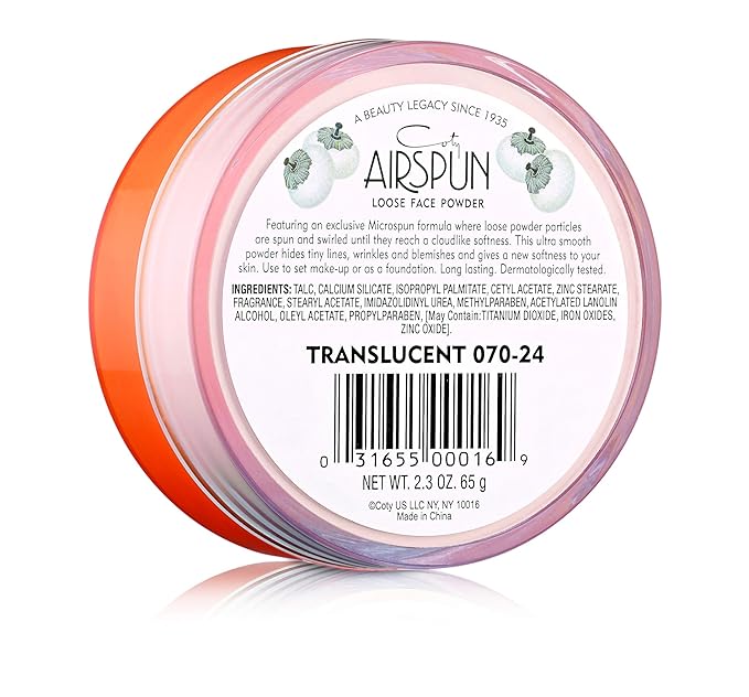 Airspun Coty Loose Face Powder, Translucent, Pack of