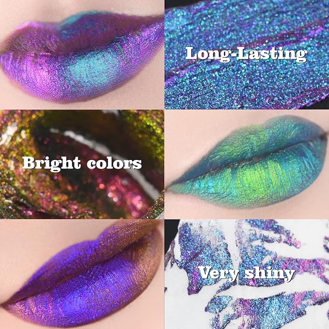 Super Stay Lip Gloss,Multichrome Colorstay Overtime Lipcolor,Highly Pigmented Instant Glitter Liquid Lip Makeup,0.12 Fl Oz (02, 3.5ml)