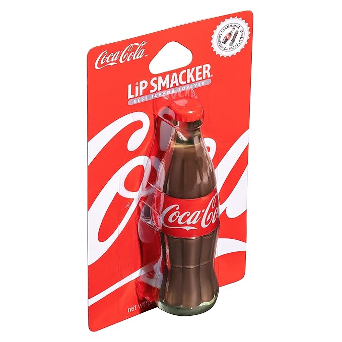 Lip Smacker Coca Cola Collection Lip Balm, Flavored Moisturizing, Smoothing Soft Shine, Hydrating & Protecting Fun Tasty Flavors, Cruelty-Free - Classic Coke Bottle