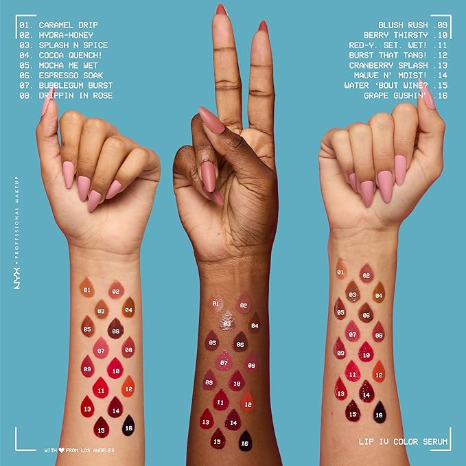 NYX PROFESSIONAL MAKEUP Lip IV Hydrating Glossy Lip Stain with 12HR Hydration - Red-y Set Wet (Red)