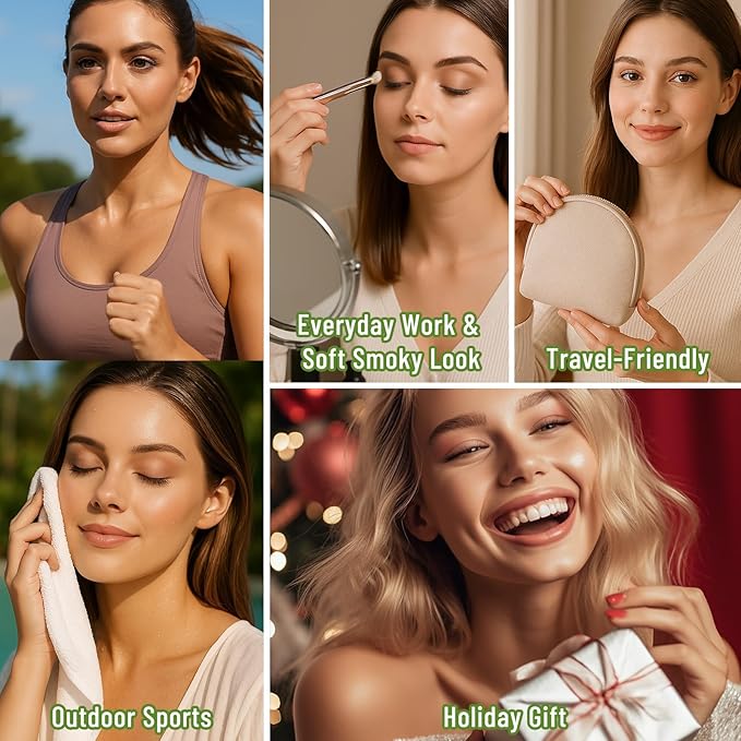 6 Colors Mini Naked Eyeshadow Makeup Palette Olive-colored Neutral Tone Eye Shadow Matte & Shimmer Nude Make Up Pallet with Mirror Blendable Highly Pigmented Travel Size Gift Kit 04