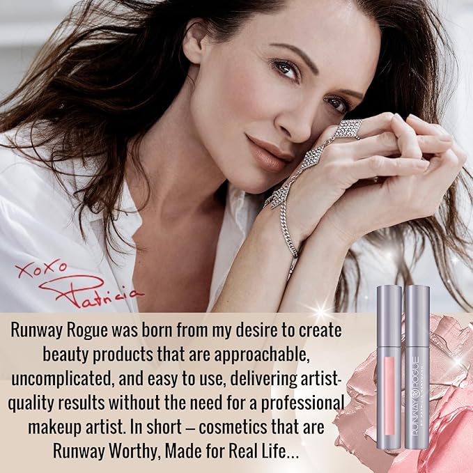 Runway Rogue Designer Liner Lip Pencil, Matte Blush-Pink Lip Liner Pencil and Lip Liner Sharpener, ‘It’s a Wrap’