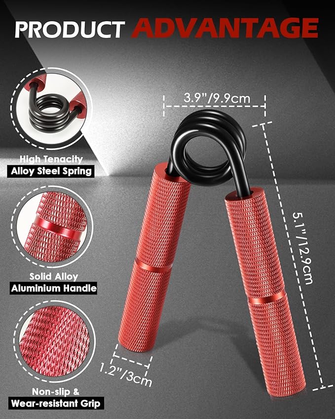 Grip Strength Trainer 6 Pack (50-350LB), No