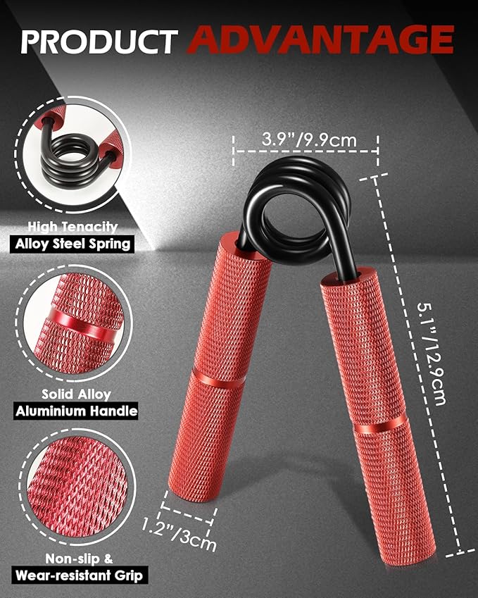 Grip Strength Trainer 6 Pack (50-350LB), No