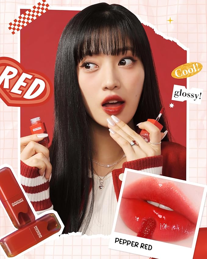 Glow Bokki Glossy Lip Tint, Korean Beauty (GB02 Burnt Tomato, 4.1 grams)