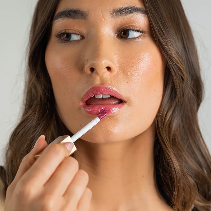 Sara Happ Wild Berry Slip Luxe Gloss with Subtle Shimmer - High-Impact Shine & Long-Lasting Wear, Nourish, Hydrate, and Heal Your Lips, 0.21 fl. oz.