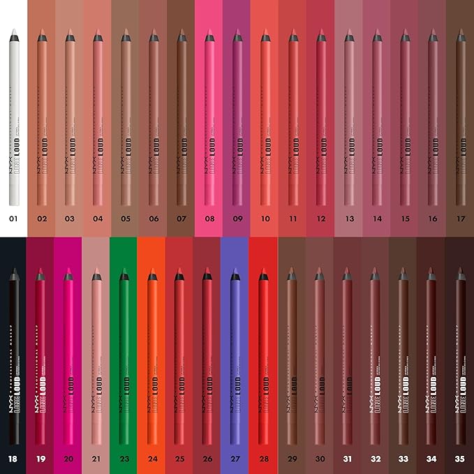 NYX PROFESSIONAL MAKEUP Line Loud Lip Liner, Longwear and Pigmented Lip Pencil with Jojoba Oil & Vitamin E - Sa$$sy