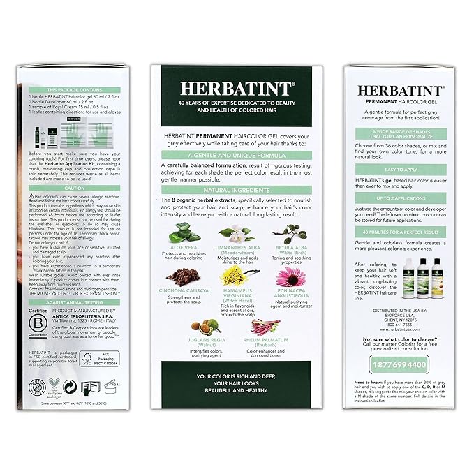 Herbatint Permanent Haircolor Gel, 4M