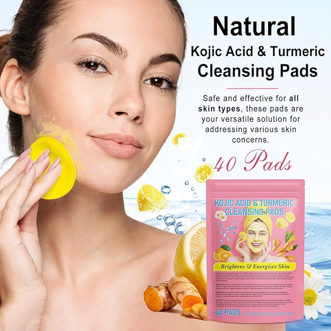 Turmeric cleansing pads,80pcs turmeric cleansing