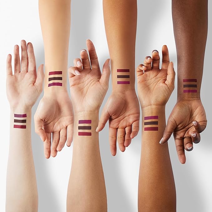 evpct 3Pcs Dark Red Purple Plum Matte Liquid Lipstick Lip Stain Sets for Women Matte+Lipstick Dark Maroon Long Lasting Permanent 24 hr Hours Magic Lipstick 24 Hours original Waterproof