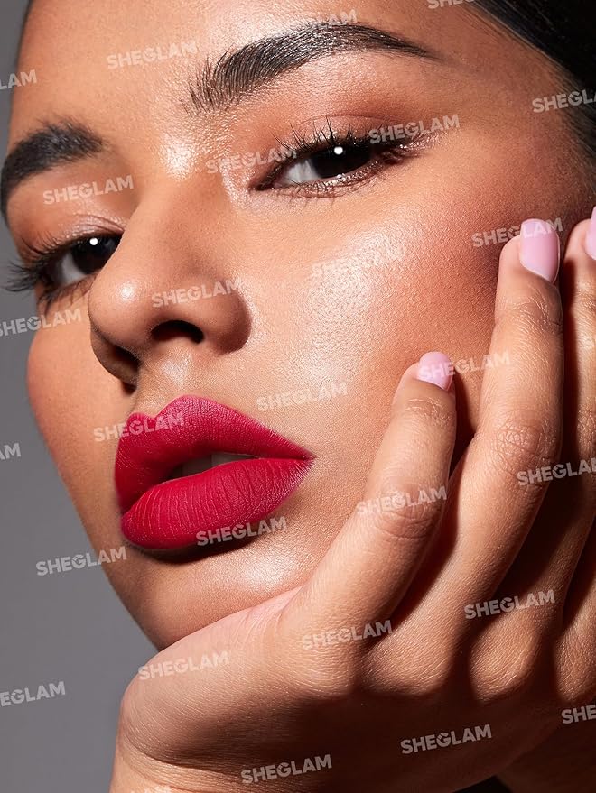 SHEGLAM Lip Liner Creamy Matte Pencil High Pigment Not Easy to Fade Silky Smooth Matte Contour Tint Lip Makeup-Crimson