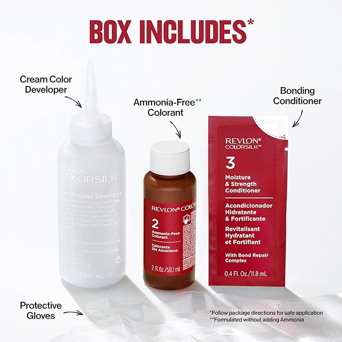 Revlon ColorSilk with Bond Repair Complex, Blonde Permanent Hair Color, 100% Gray Coverage, Ammonia Free Hair Dye, Vegan Keratin, 82B Silver Blonde (Pack of 3)