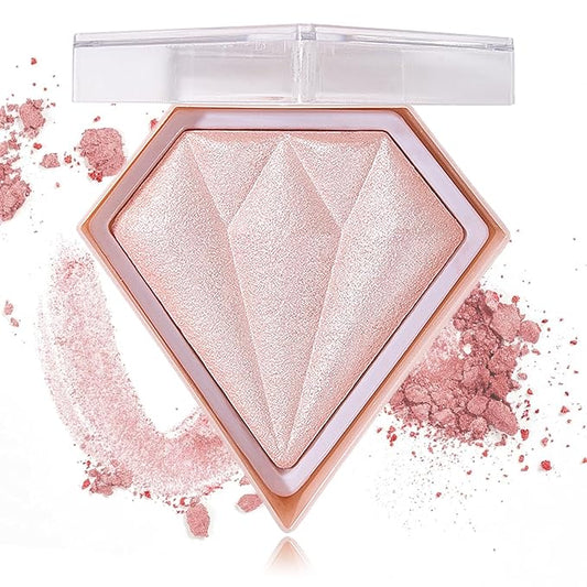Glitter Blush Shimmer Highlighter Blusher Powder Makeup Face Fairy Pink）