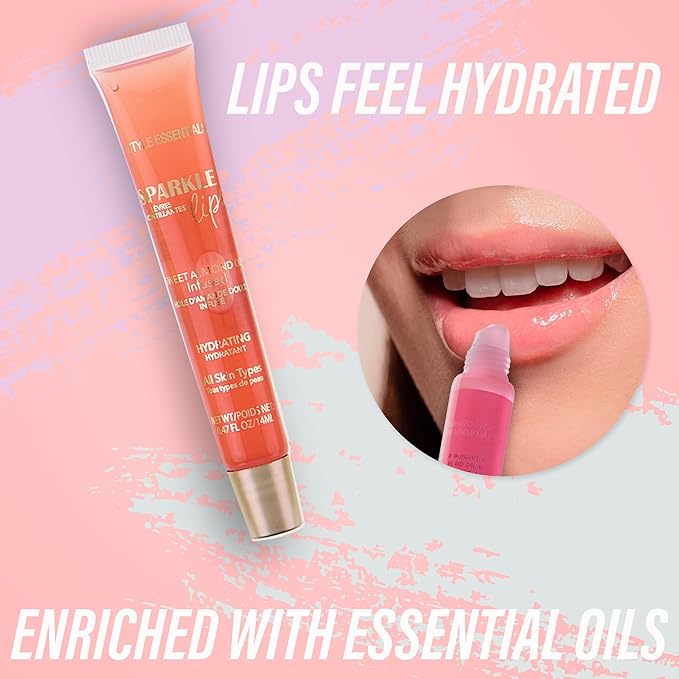 EXPRESSIONS 12pc Sparkle Lips Lip Oils - Vitamin E Infused Lip Gloss, Holiday Lip Oil Collection Hydrating Lip Care, Safe and Non-Toxic Lip Gloss Gift Set