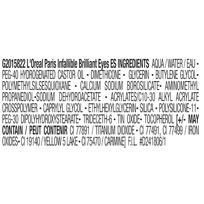 L'Oreal Paris Brilliant Eyes Shimmer Liquid Eye Shadow, Longwearing Lasting Shimmer, Crease Resistant, Flake-Proof, Precision Applicator, Quick Dry, Non-Greasy, Royal Onyx, 0.1 oz.