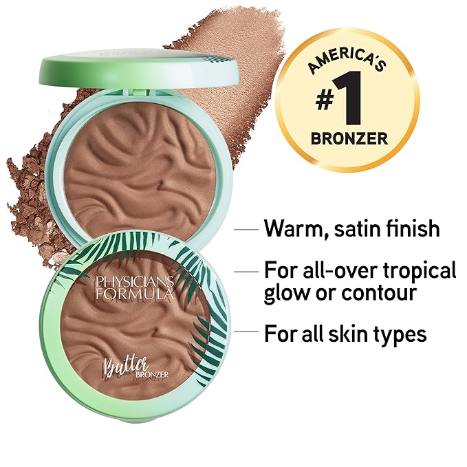 Physicians Formula Murumuru Butter Bronzer, Moisturizing, Nourishing Murumuru Deep Bronzer